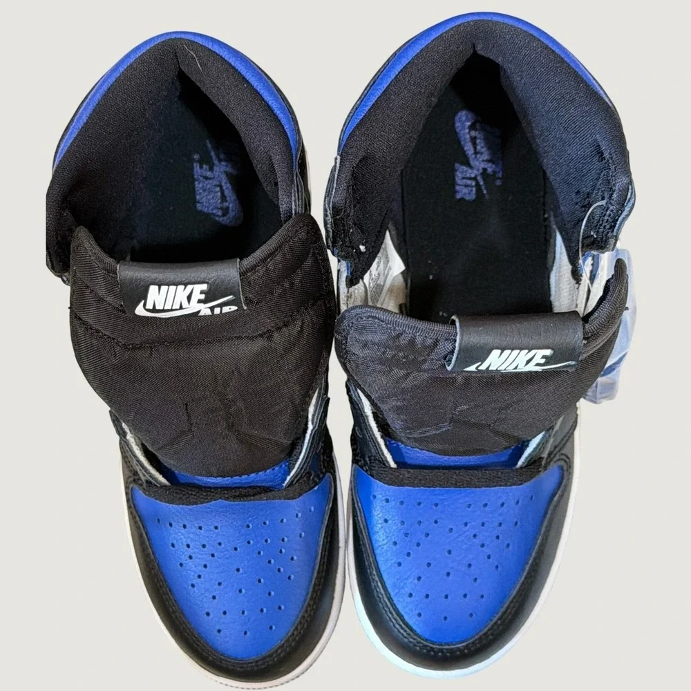 Jordan 1 Retro High OG Royal Toe 2020 Black White Game Royal 575441-041 4Y